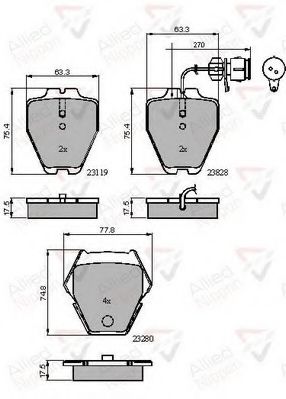 set placute frana,frana disc