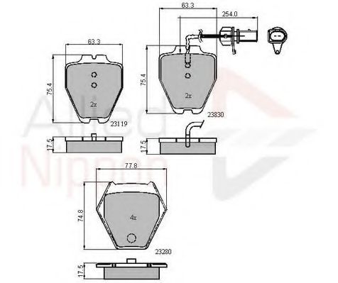 set placute frana,frana disc