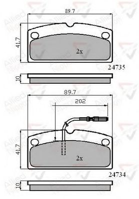 set placute frana,frana disc