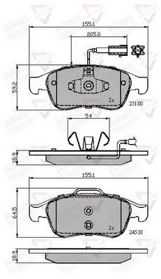 set placute frana,frana disc