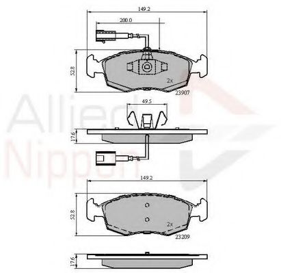 set placute frana,frana disc