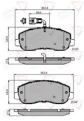 set placute frana,frana disc