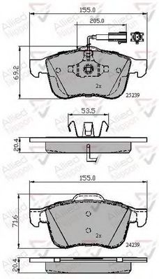 set placute frana,frana disc