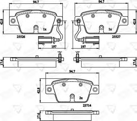 set placute frana,frana disc