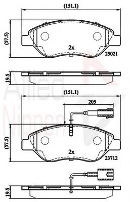 set placute frana,frana disc