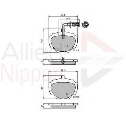 set placute frana,frana disc