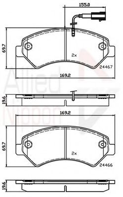 set placute frana,frana disc