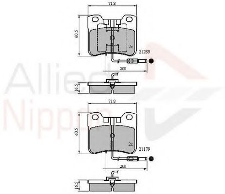 set placute frana,frana disc