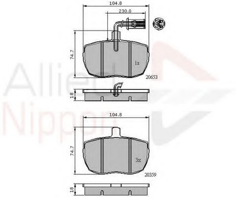 set placute frana,frana disc