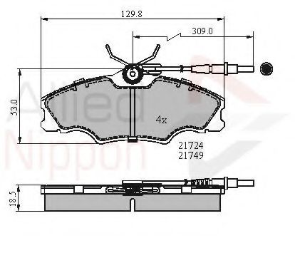 set placute frana,frana disc