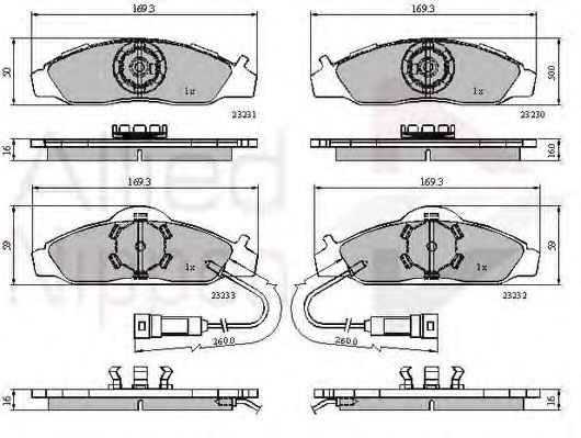 set placute frana,frana disc