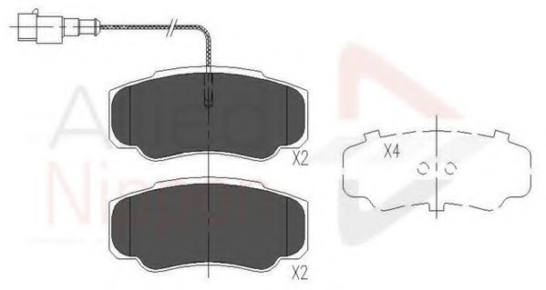 set placute frana,frana disc