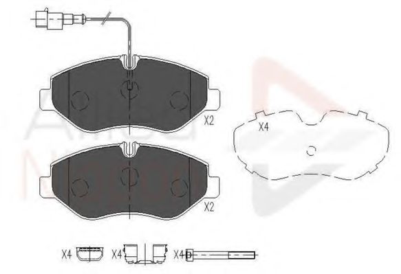 set placute frana,frana disc