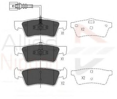 set placute frana,frana disc