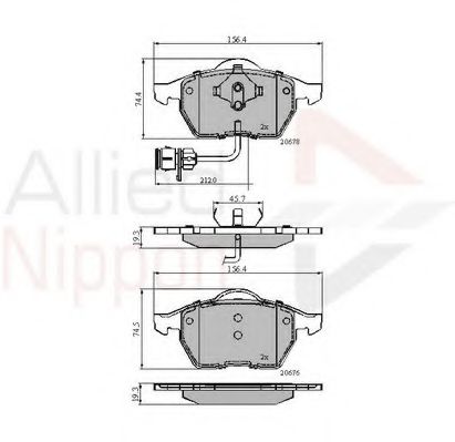 set placute frana,frana disc