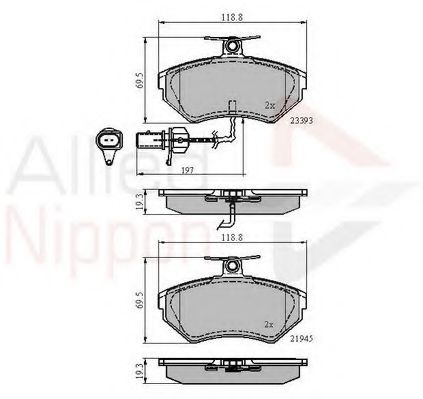 set placute frana,frana disc