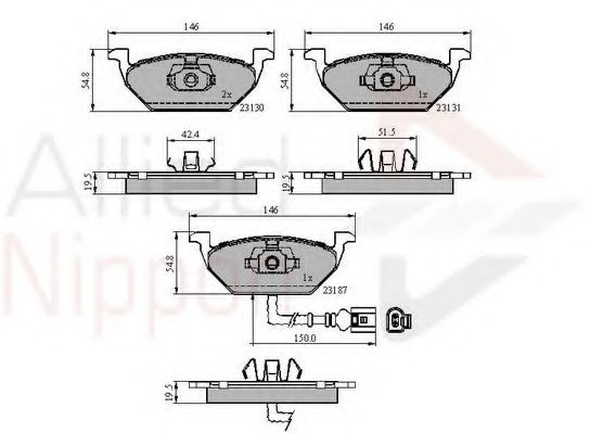 set placute frana,frana disc