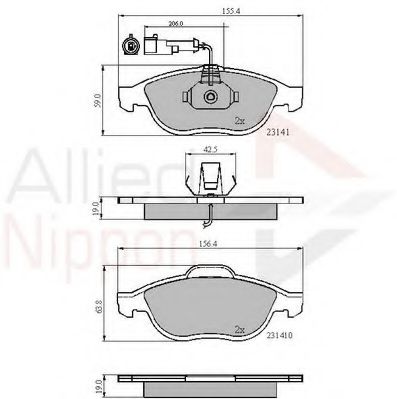 set placute frana,frana disc