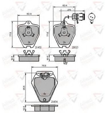 set placute frana,frana disc