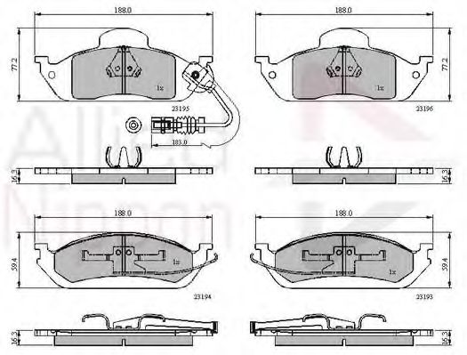 set placute frana,frana disc