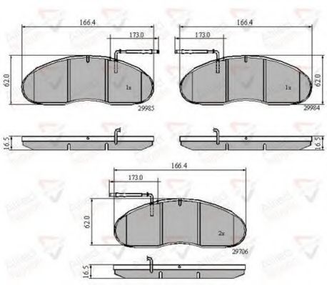 set placute frana,frana disc