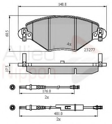 set placute frana,frana disc