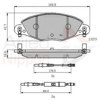 set placute frana,frana disc