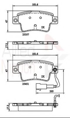 set placute frana,frana disc