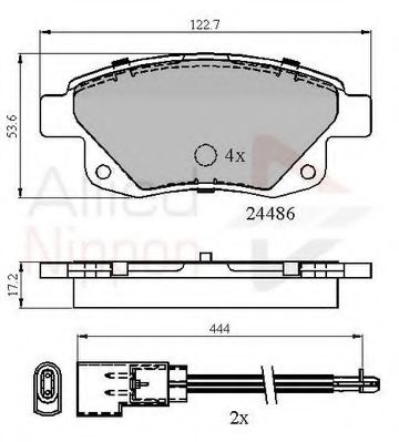 set placute frana,frana disc