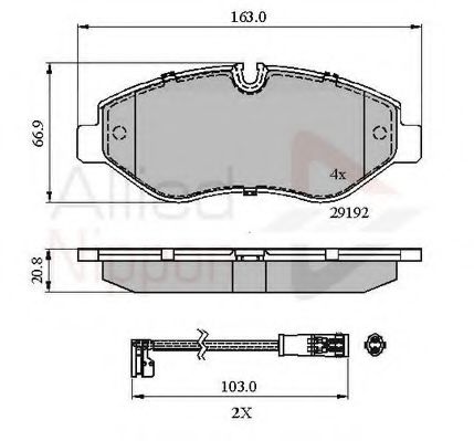 set placute frana,frana disc