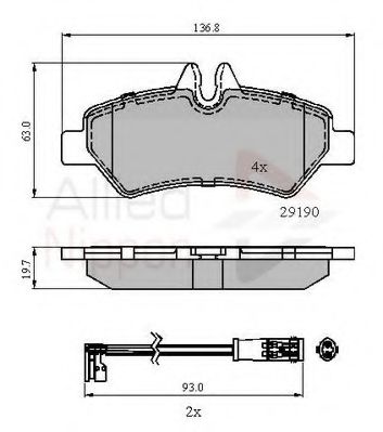 set placute frana,frana disc