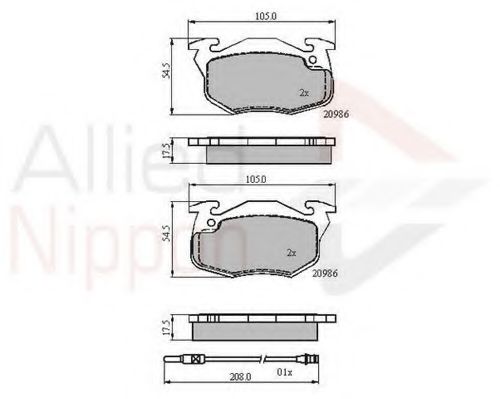 set placute frana,frana disc