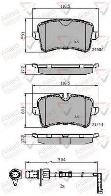 set placute frana,frana disc