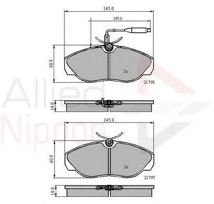 set placute frana,frana disc