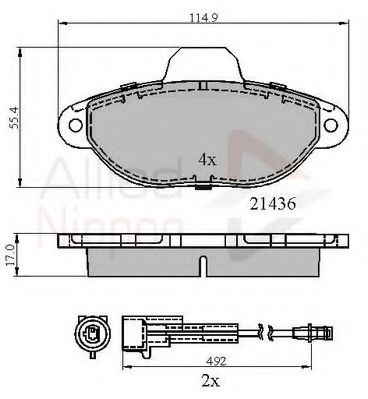 set placute frana,frana disc