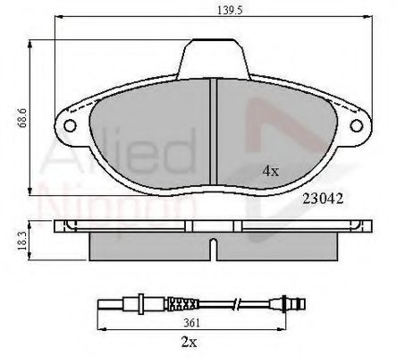 set placute frana,frana disc