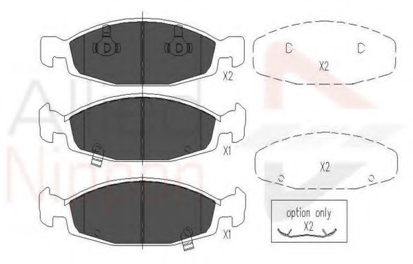 set placute frana,frana disc