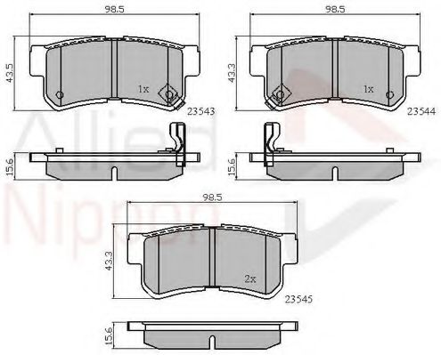 set placute frana,frana disc