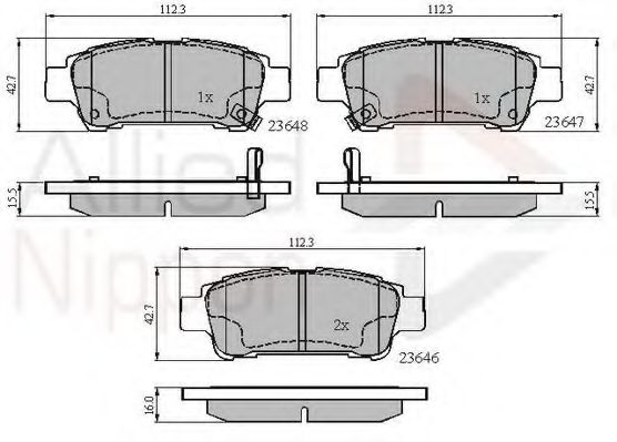 set placute frana,frana disc