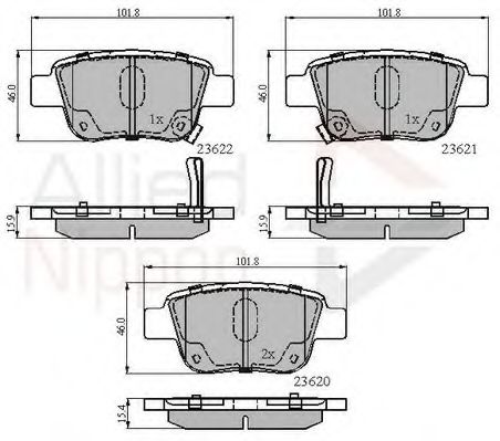 set placute frana,frana disc