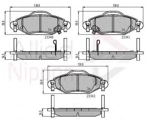 set placute frana,frana disc