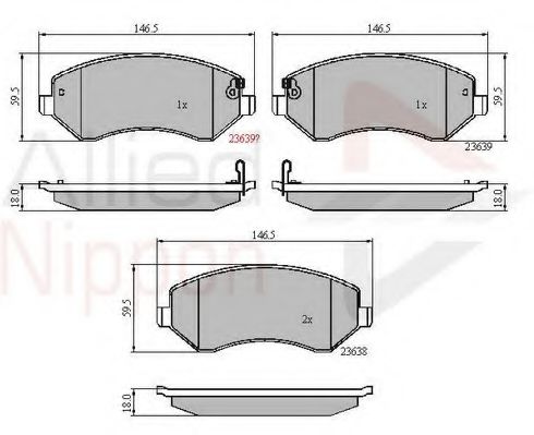 set placute frana,frana disc