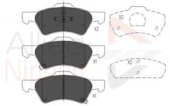 set placute frana,frana disc