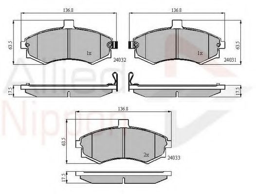 set placute frana,frana disc