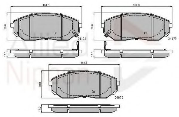 set placute frana,frana disc