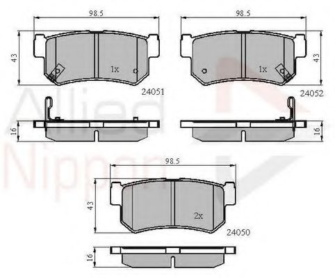 set placute frana,frana disc