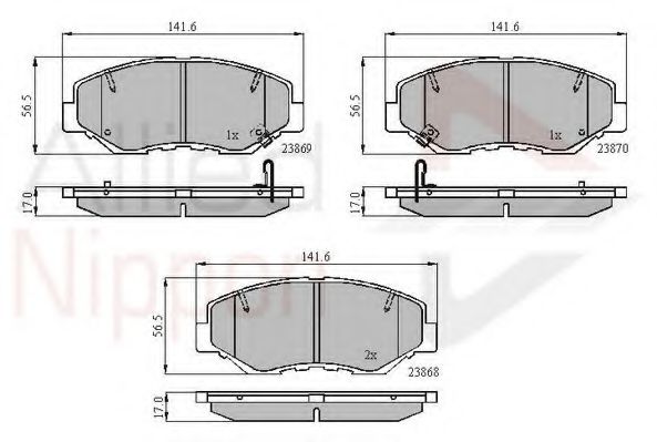 set placute frana,frana disc