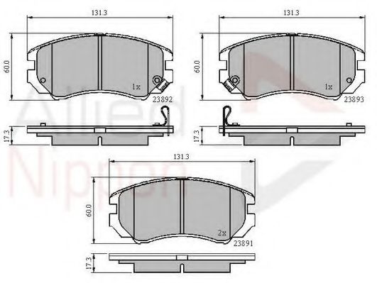 set placute frana,frana disc