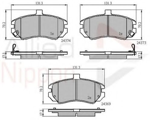 set placute frana,frana disc