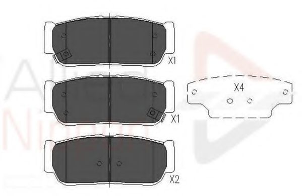 set placute frana,frana disc